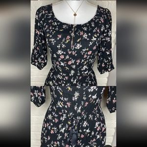 ABERCROMBIE & FITCH FLORAL SHORTS ROMPER